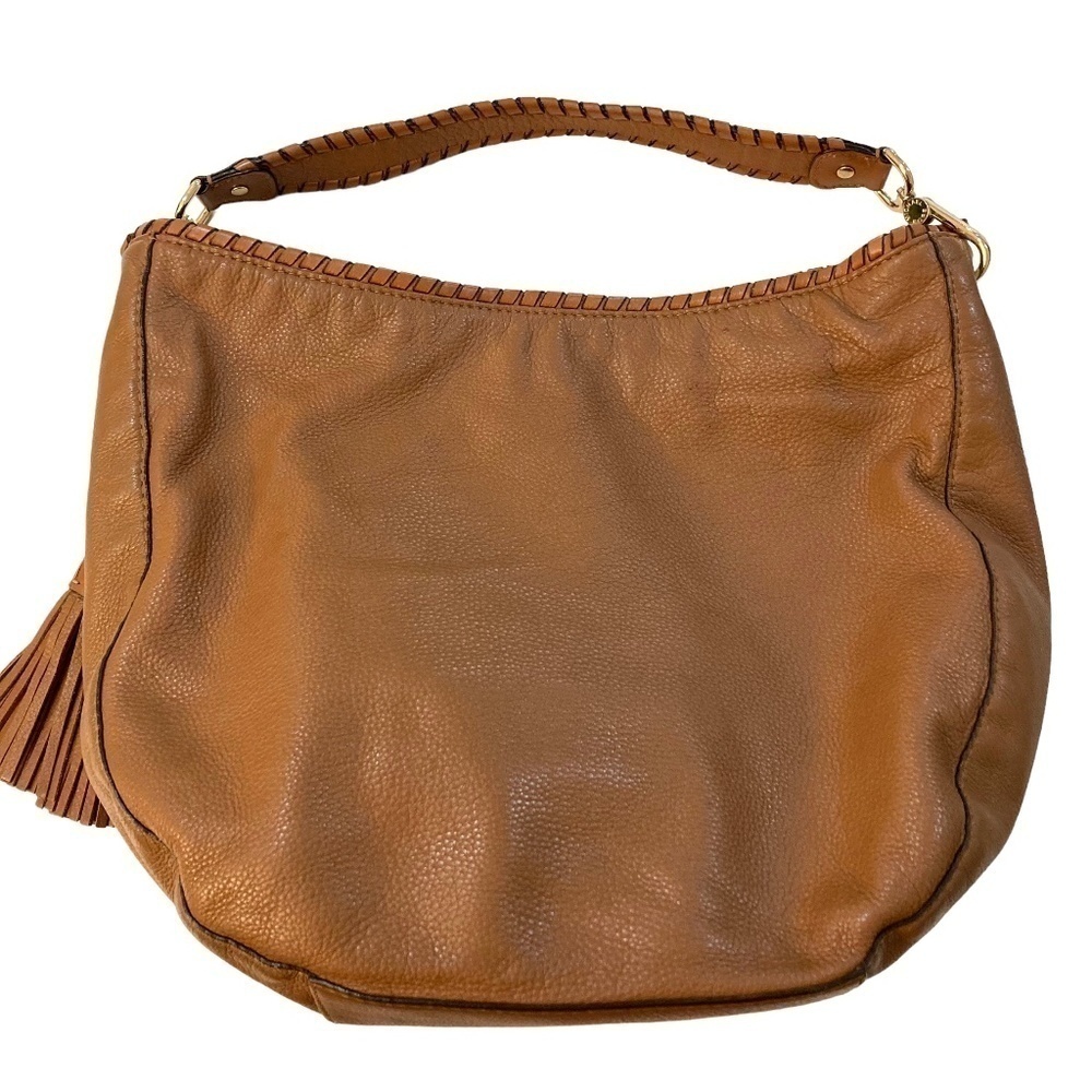 MICHAEL KORS Leather Hobo Shoulder Bag Pebbled Brown Large - Picture 5 of 11